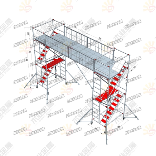（定制）铝合金脚手架联排两层