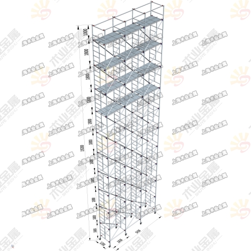 （定制多联排）铝合金脚手架（效果图）